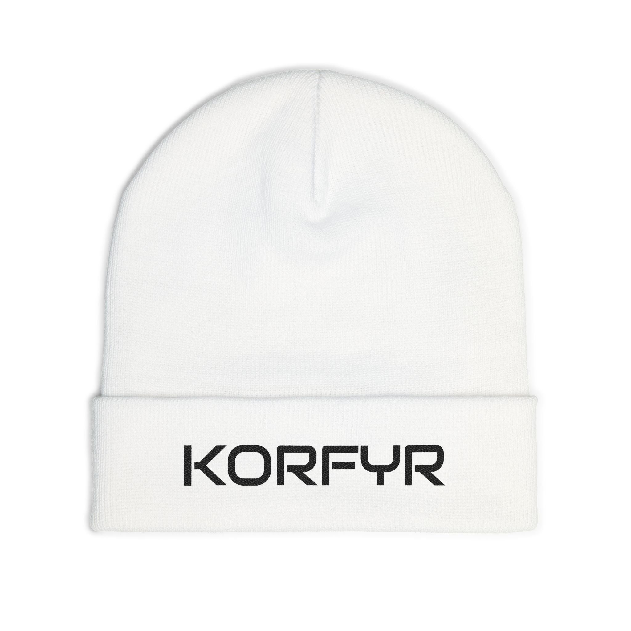 KORFYR Stylish Embroidered Knit Beanie, Custom Winter Hat, Cozy Beanie for Him/Her, Perfect for Gifts, Fashion-Forward Accessories