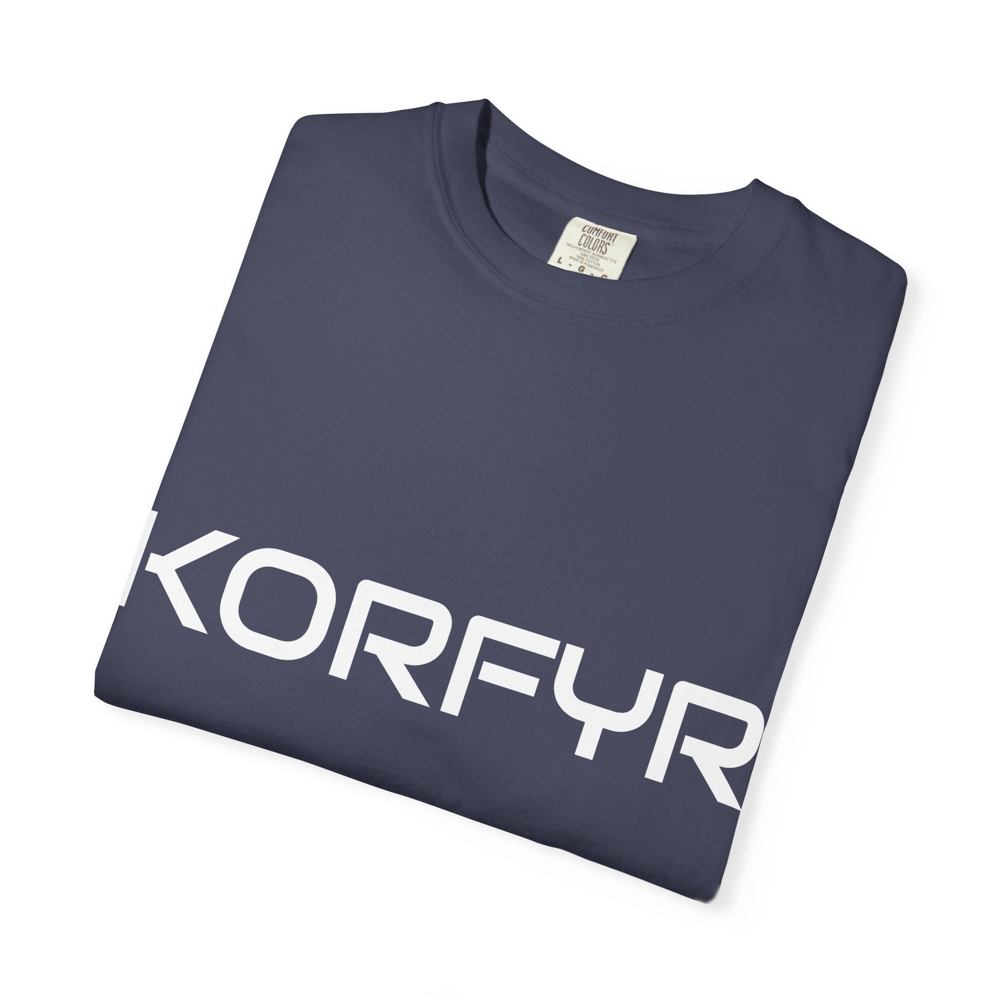 Stylish KORFYR Garment-Dyed T-Shirt, Casual Wear, Streetwear, Gift Idea, Unique Fashion Statement