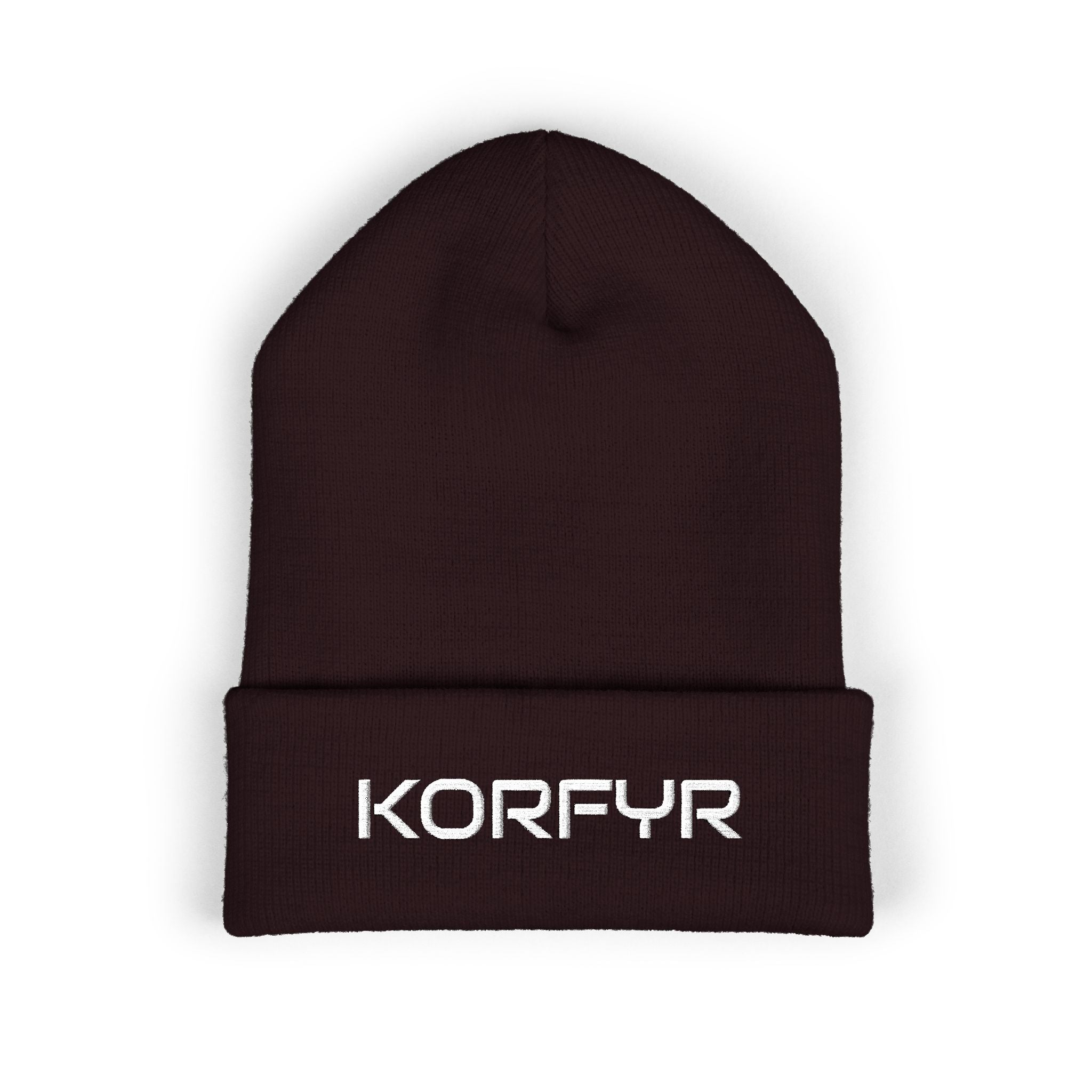 KORFYR Classic Cuffed Beanie - Cozy Embroidered Hat for Winter, Fashion Accessory, Streetwear Style, Gift for Him/Her, Casual Headwear