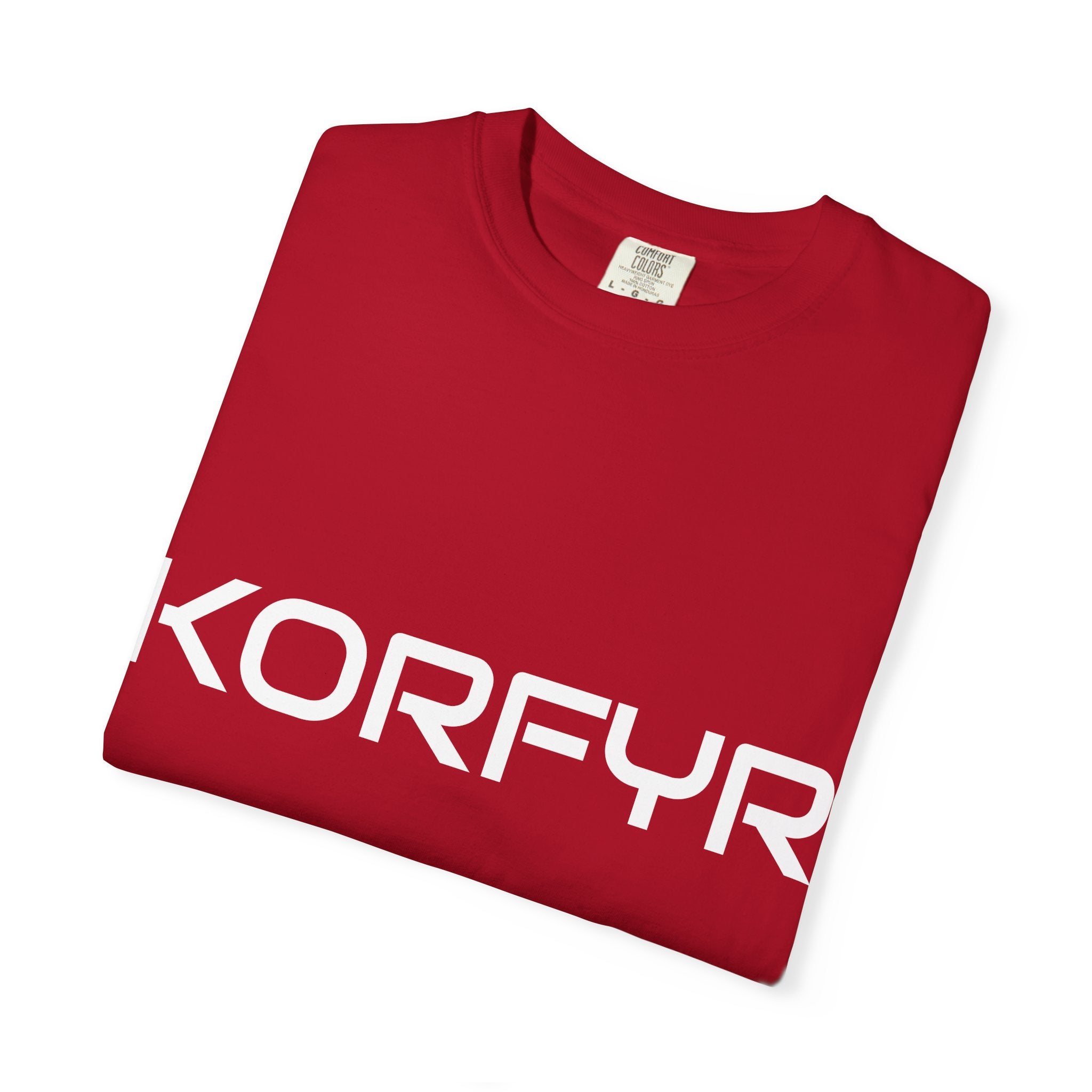 Stylish KORFYR Garment-Dyed T-Shirt, Casual Wear, Streetwear, Gift Idea, Unique Fashion Statement