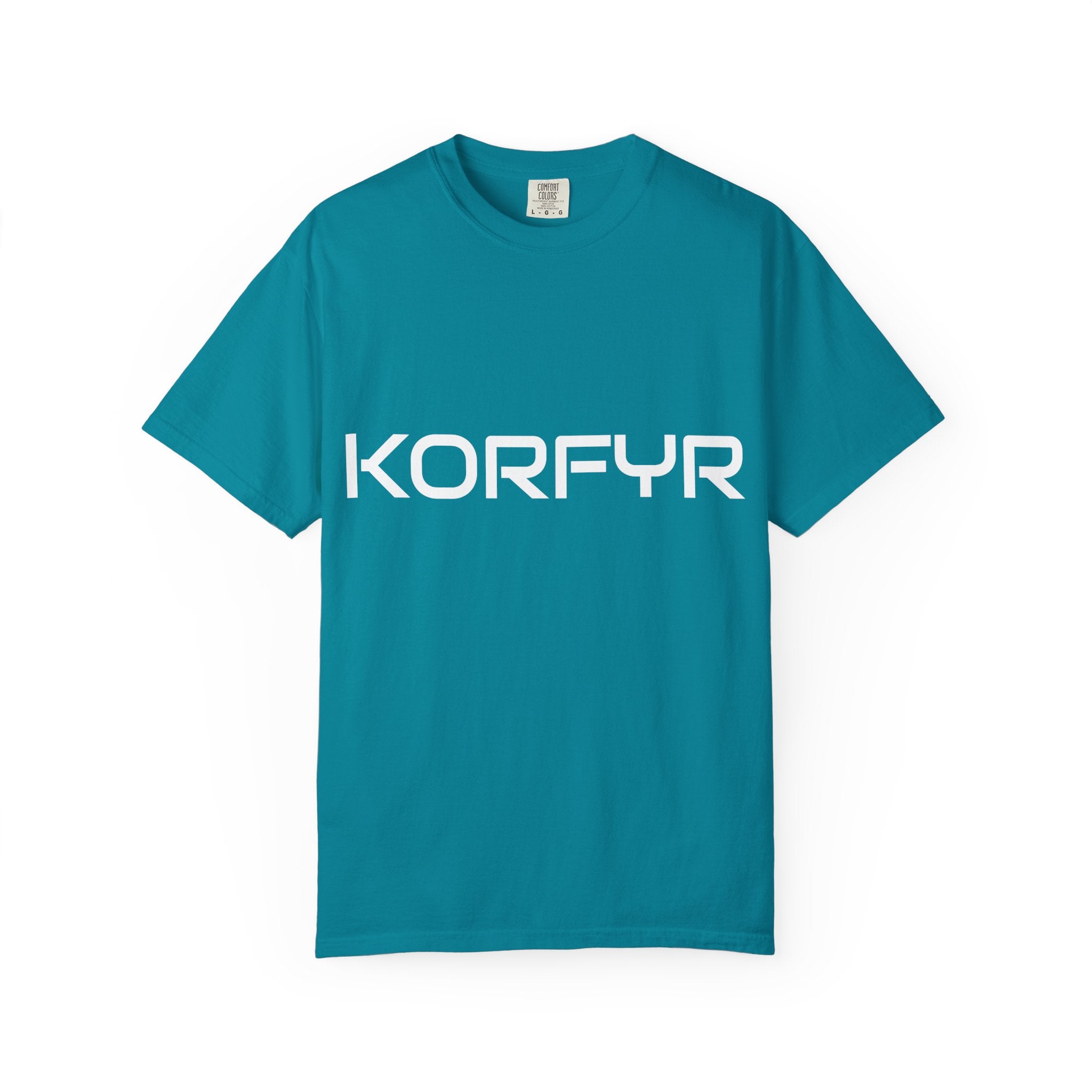 Stylish KORFYR Garment-Dyed T-Shirt, Casual Wear, Streetwear, Gift Idea, Unique Fashion Statement