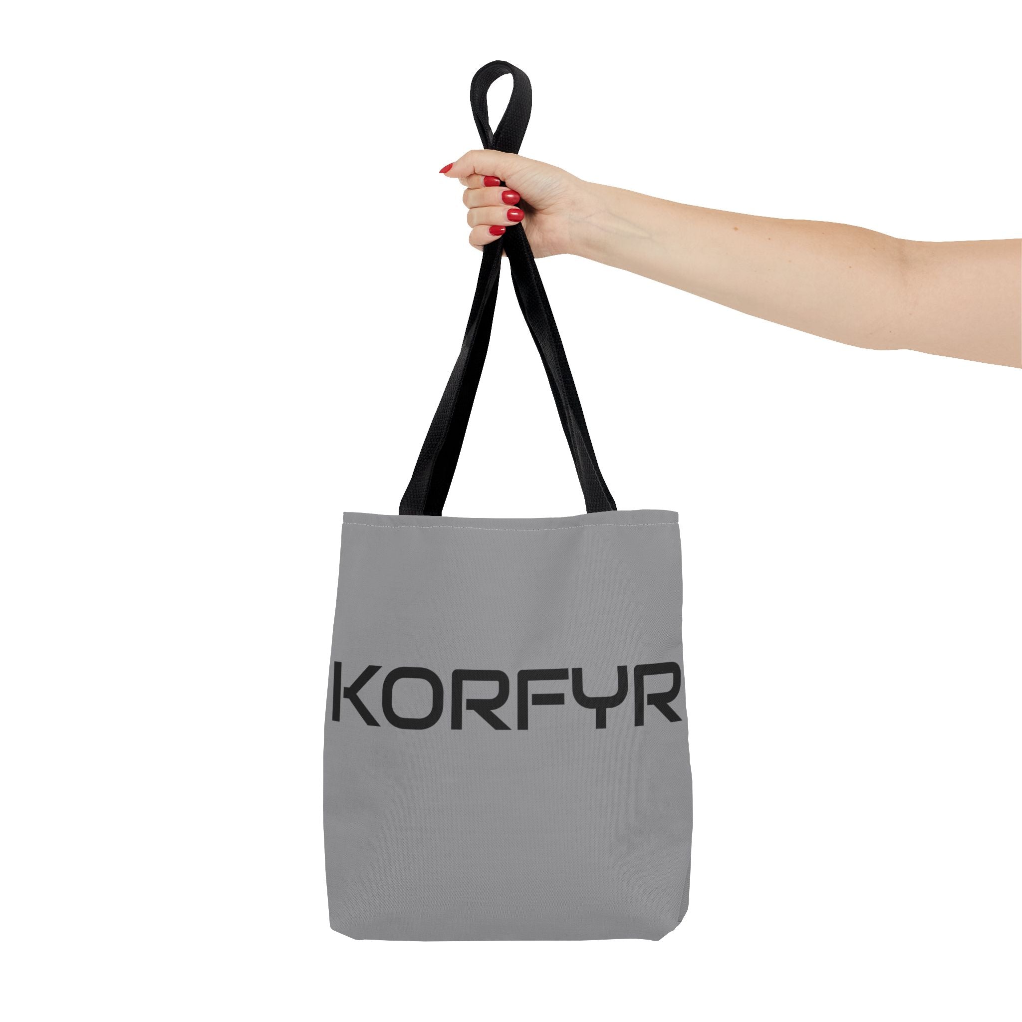 KORFYR Modern Typography Tote Bag, Chic Eco-Friendly Bag, Stylish Everyday Tote, Gift for Her, Fashion Statement Carryall