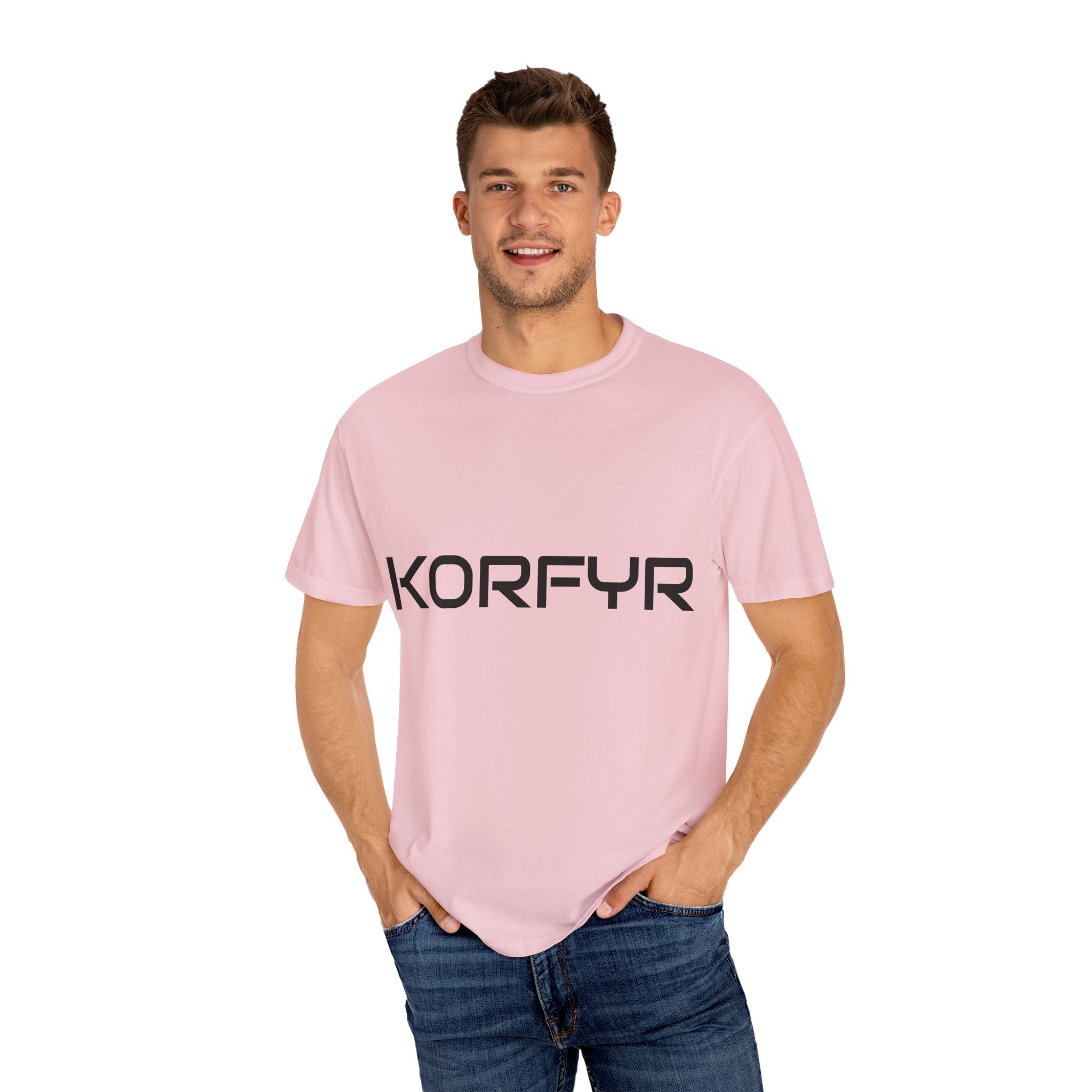 KORFYR Unisex Garment-Dyed T-shirt | Minimalist Fashion Tee, Casual Style, Perfect Gift, Everyday Wear, Trendy Apparel