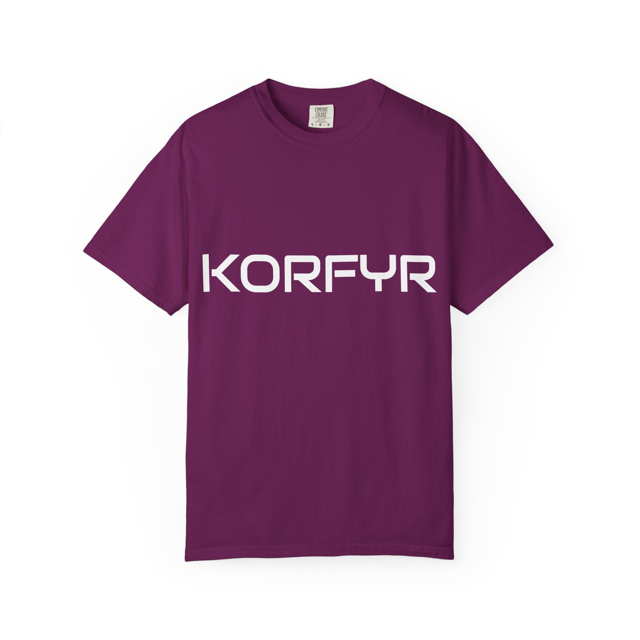 Stylish KORFYR Garment-Dyed T-Shirt, Casual Wear, Streetwear, Gift Idea, Unique Fashion Statement