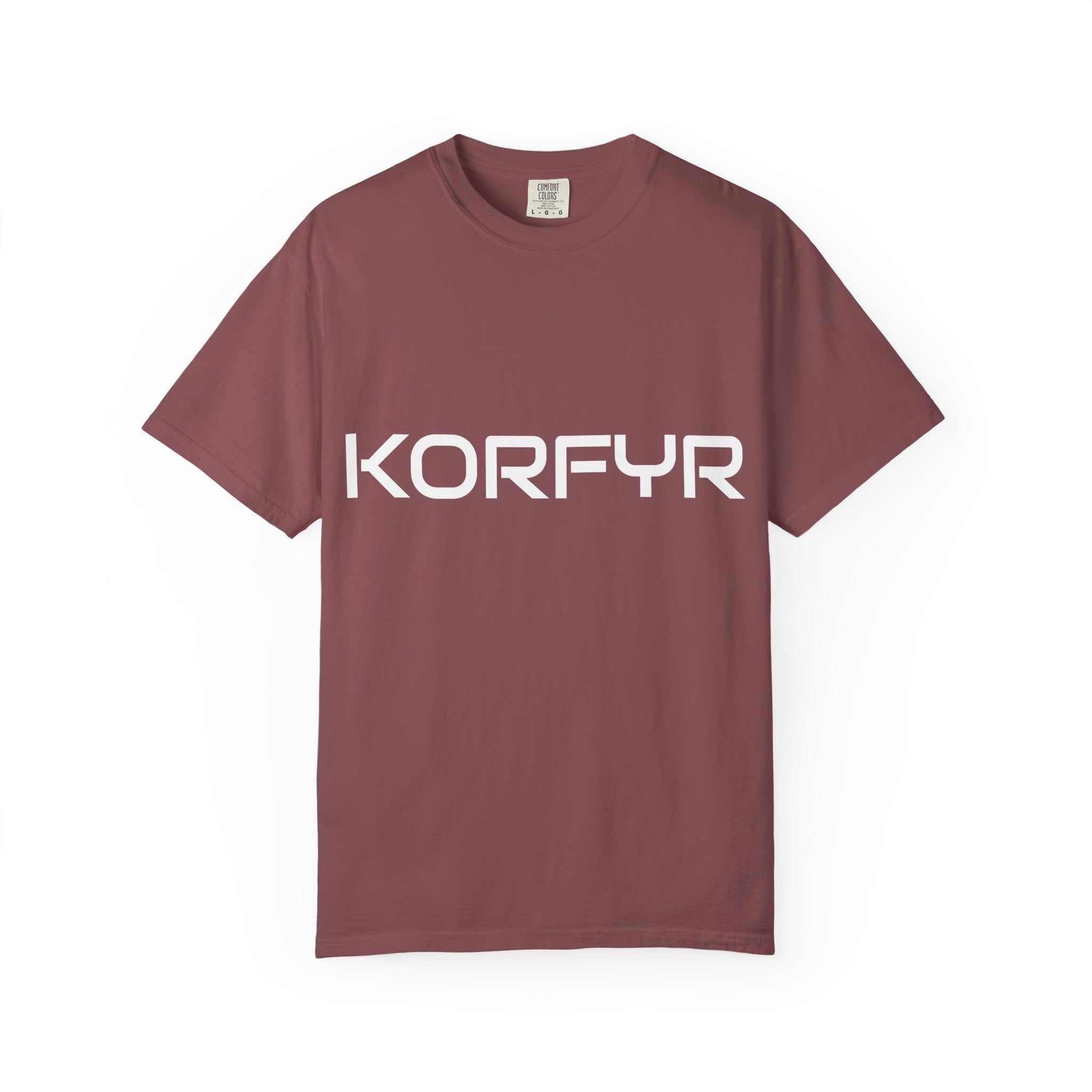 Stylish KORFYR Garment-Dyed T-Shirt, Casual Wear, Streetwear, Gift Idea, Unique Fashion Statement