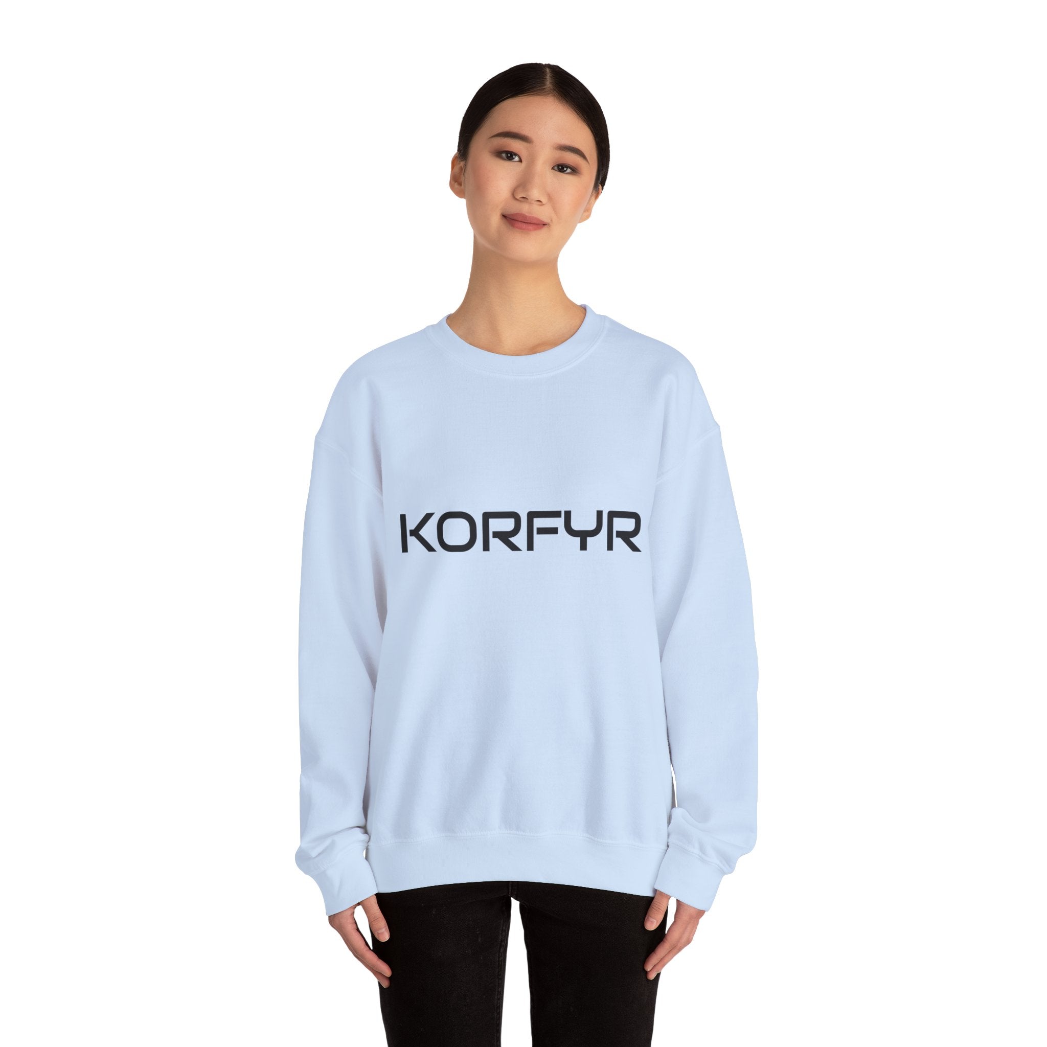 Chic KORFYR Unisex Crewneck Sweatshirt, Casual Layering Essential, Cozy Gift for Friends, Stylish Everyday Wear, Perfect for Any Occasion