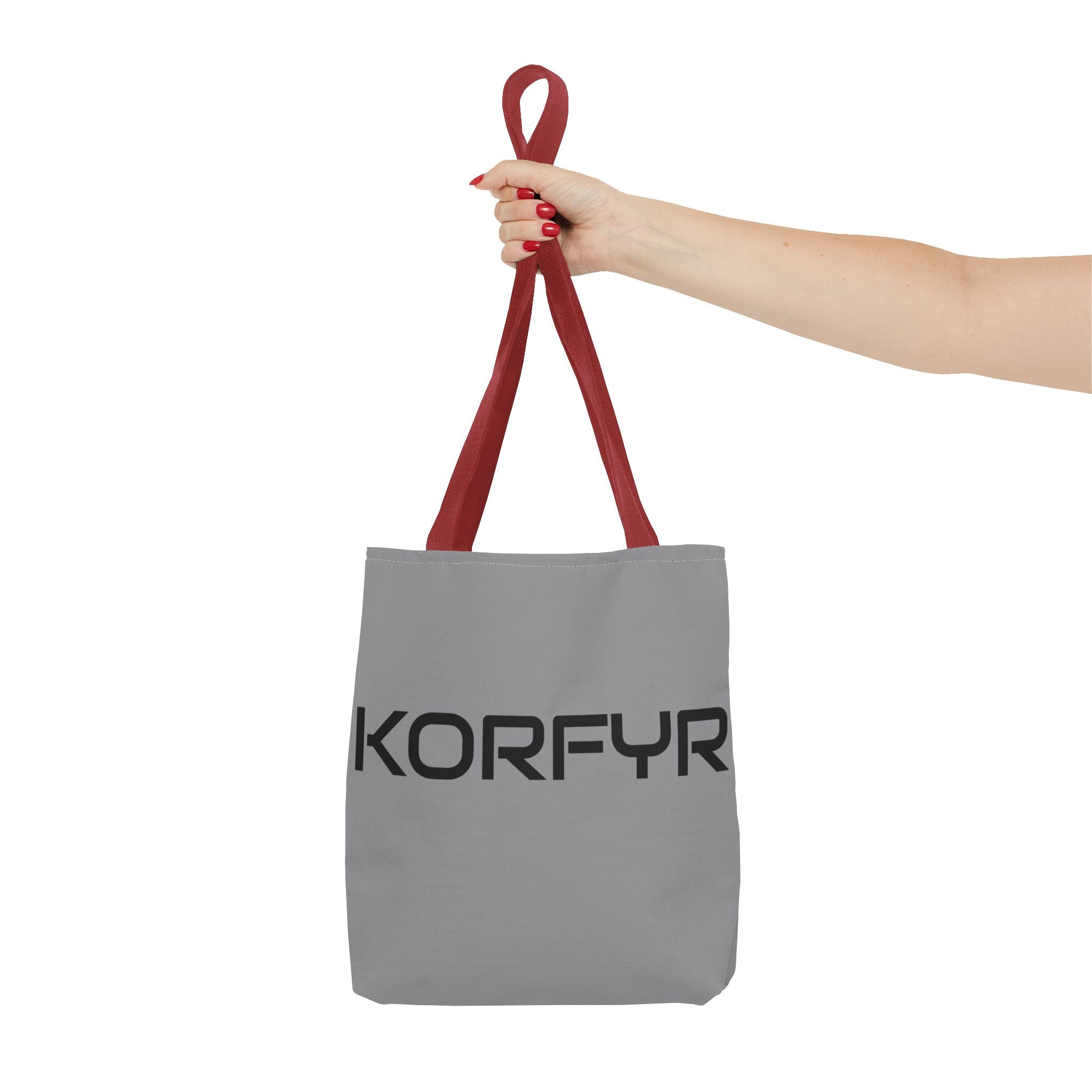 KORFYR Modern Typography Tote Bag, Chic Eco-Friendly Bag, Stylish Everyday Tote, Gift for Her, Fashion Statement Carryall