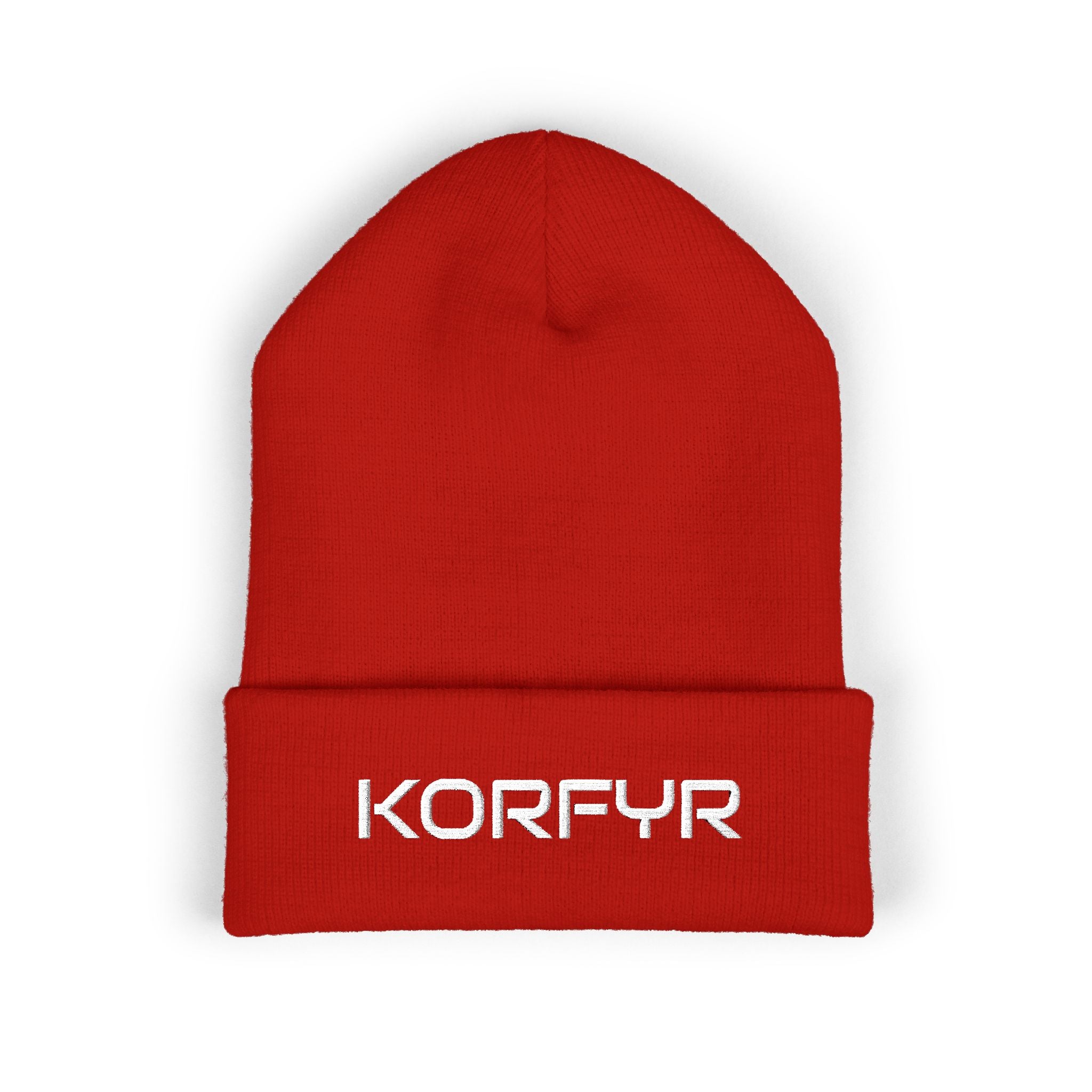 KORFYR Classic Cuffed Beanie - Cozy Embroidered Hat for Winter, Fashion Accessory, Streetwear Style, Gift for Him/Her, Casual Headwear