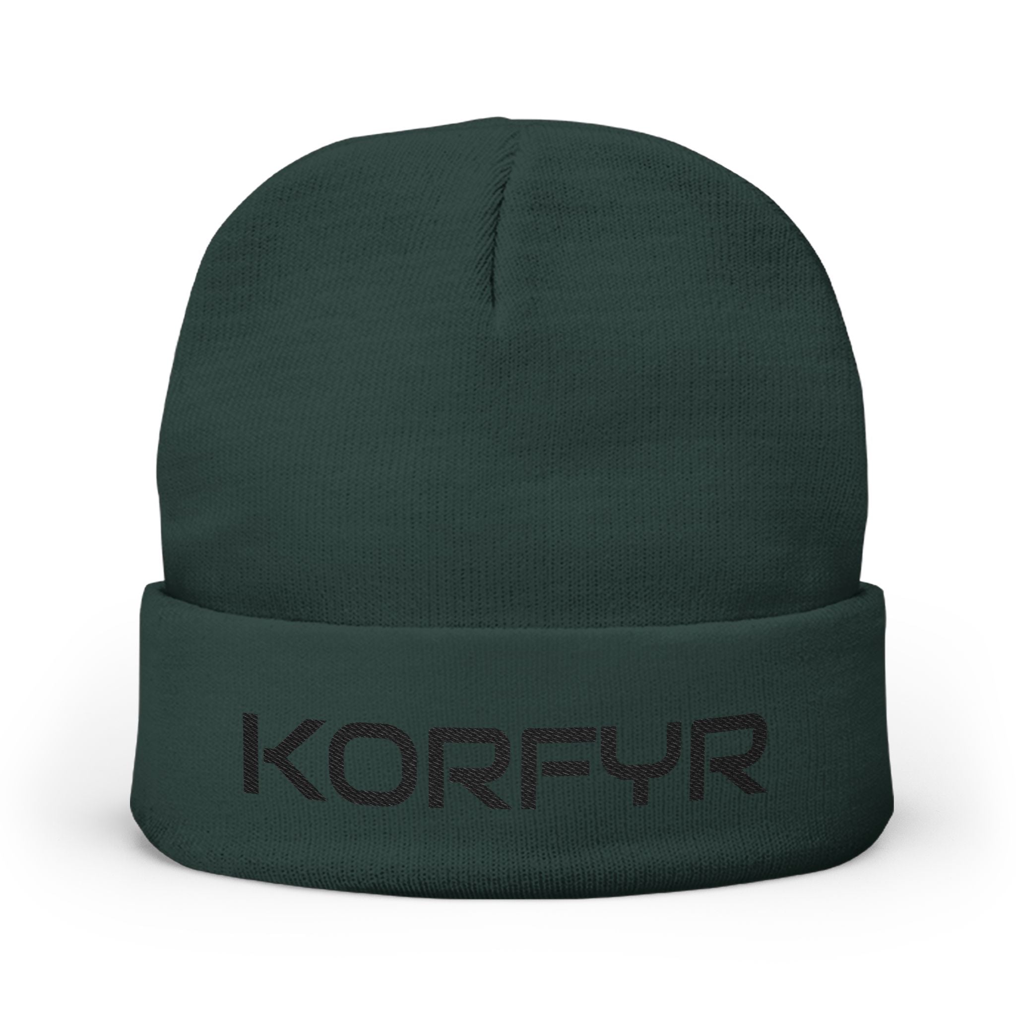 KORFYR Stylish Embroidered Knit Beanie, Custom Winter Hat, Cozy Beanie for Him/Her, Perfect for Gifts, Fashion-Forward Accessories