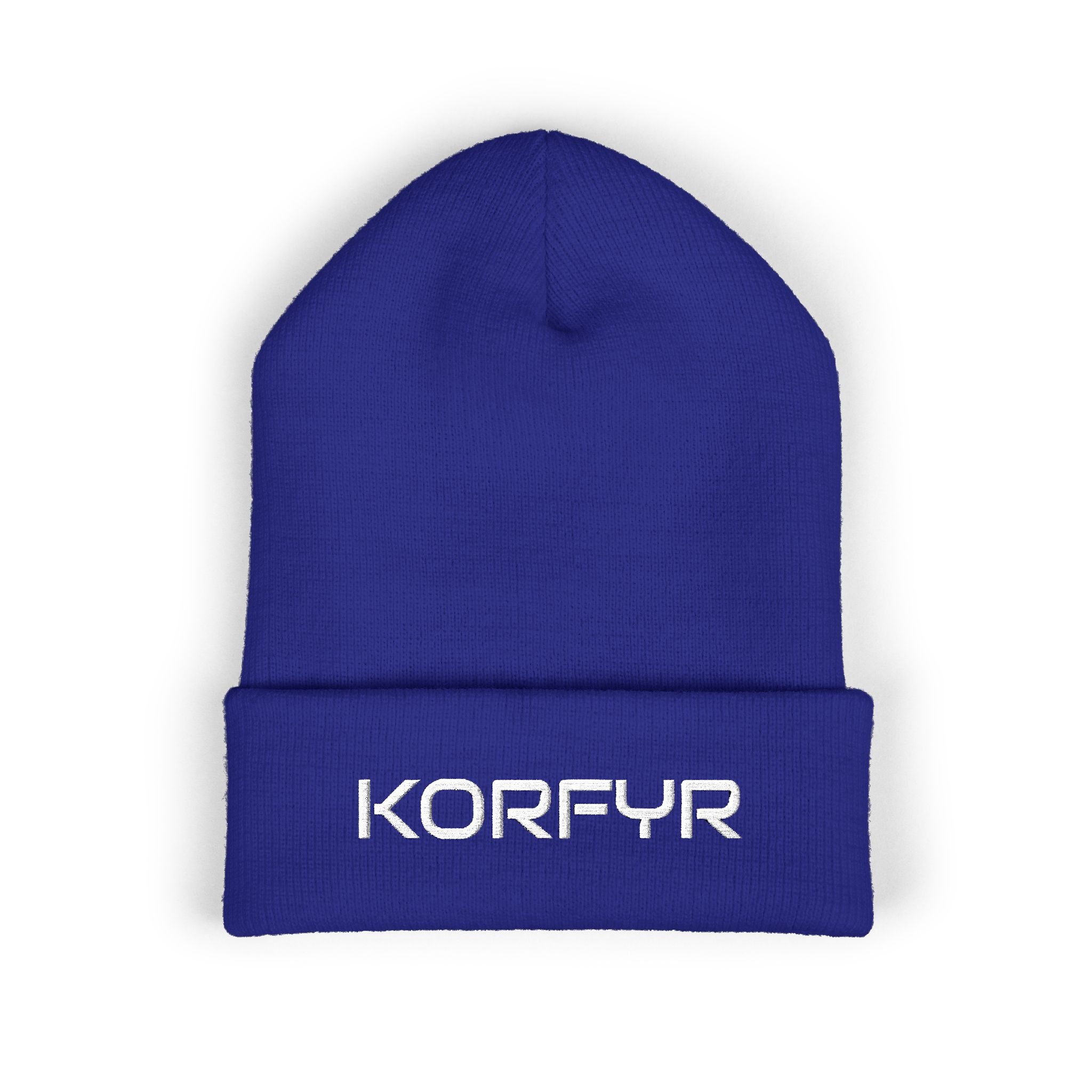 KORFYR Classic Cuffed Beanie - Cozy Embroidered Hat for Winter, Fashion Accessory, Streetwear Style, Gift for Him/Her, Casual Headwear