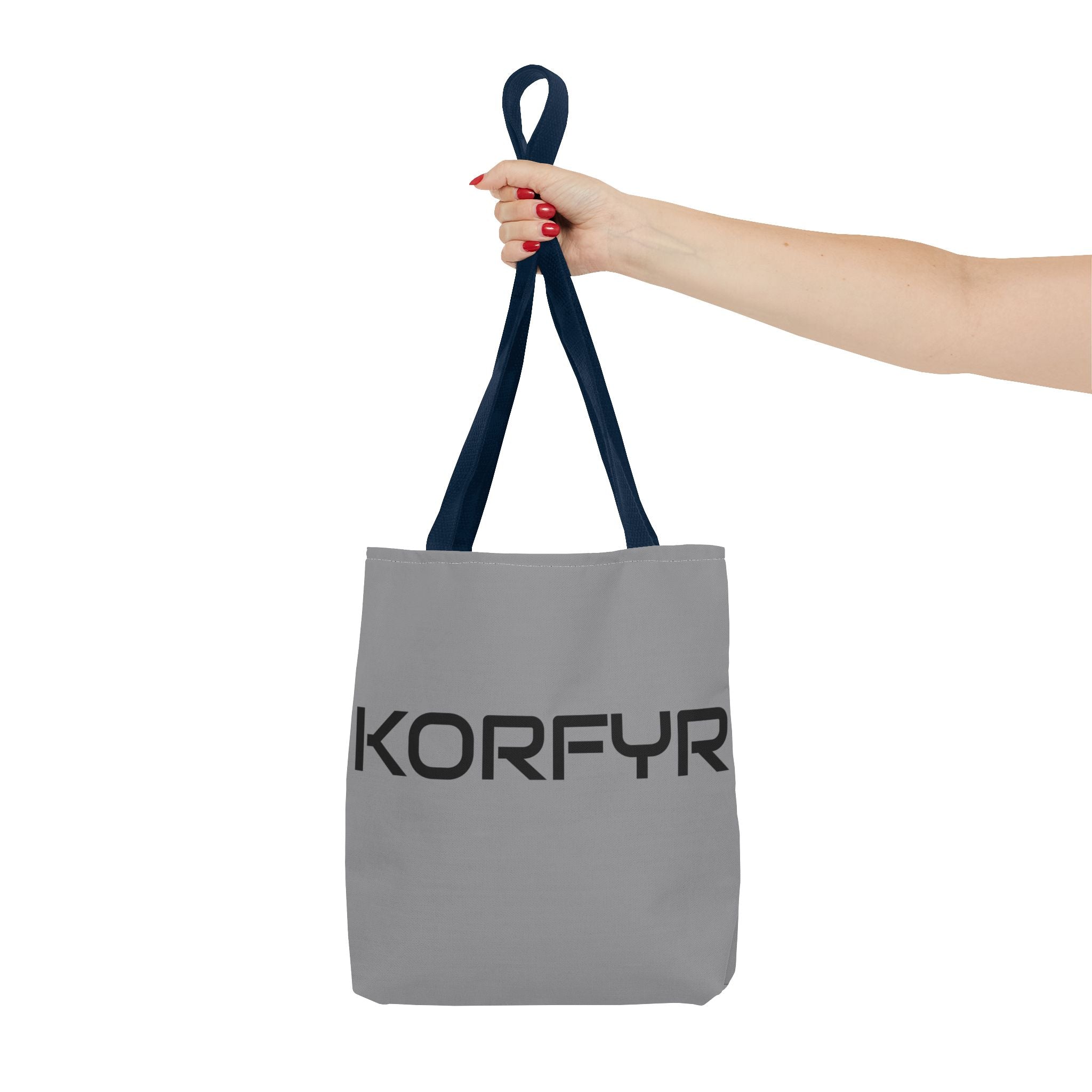KORFYR Modern Typography Tote Bag, Chic Eco-Friendly Bag, Stylish Everyday Tote, Gift for Her, Fashion Statement Carryall