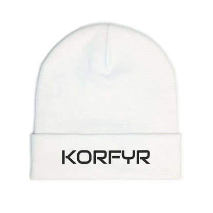 KORFYR Stylish Embroidered Knit Beanie, Custom Winter Hat, Cozy Beanie for Him/Her, Perfect for Gifts, Fashion-Forward Accessories