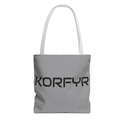 KORFYR Modern Typography Tote Bag, Chic Eco-Friendly Bag, Stylish Everyday Tote, Gift for Her, Fashion Statement Carryall