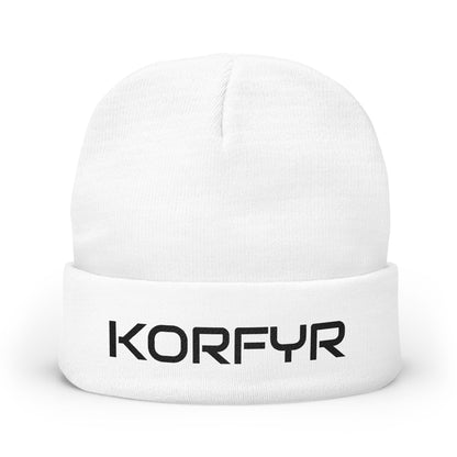 KORFYR Stylish Embroidered Knit Beanie, Custom Winter Hat, Cozy Beanie for Him/Her, Perfect for Gifts, Fashion-Forward Accessories