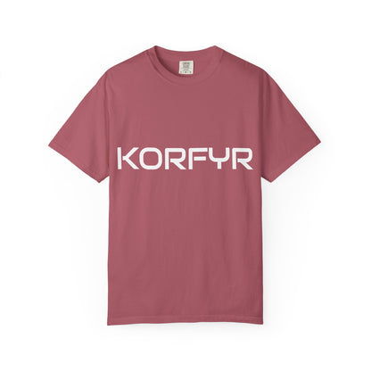 Stylish KORFYR Garment-Dyed T-Shirt, Casual Wear, Streetwear, Gift Idea, Unique Fashion Statement