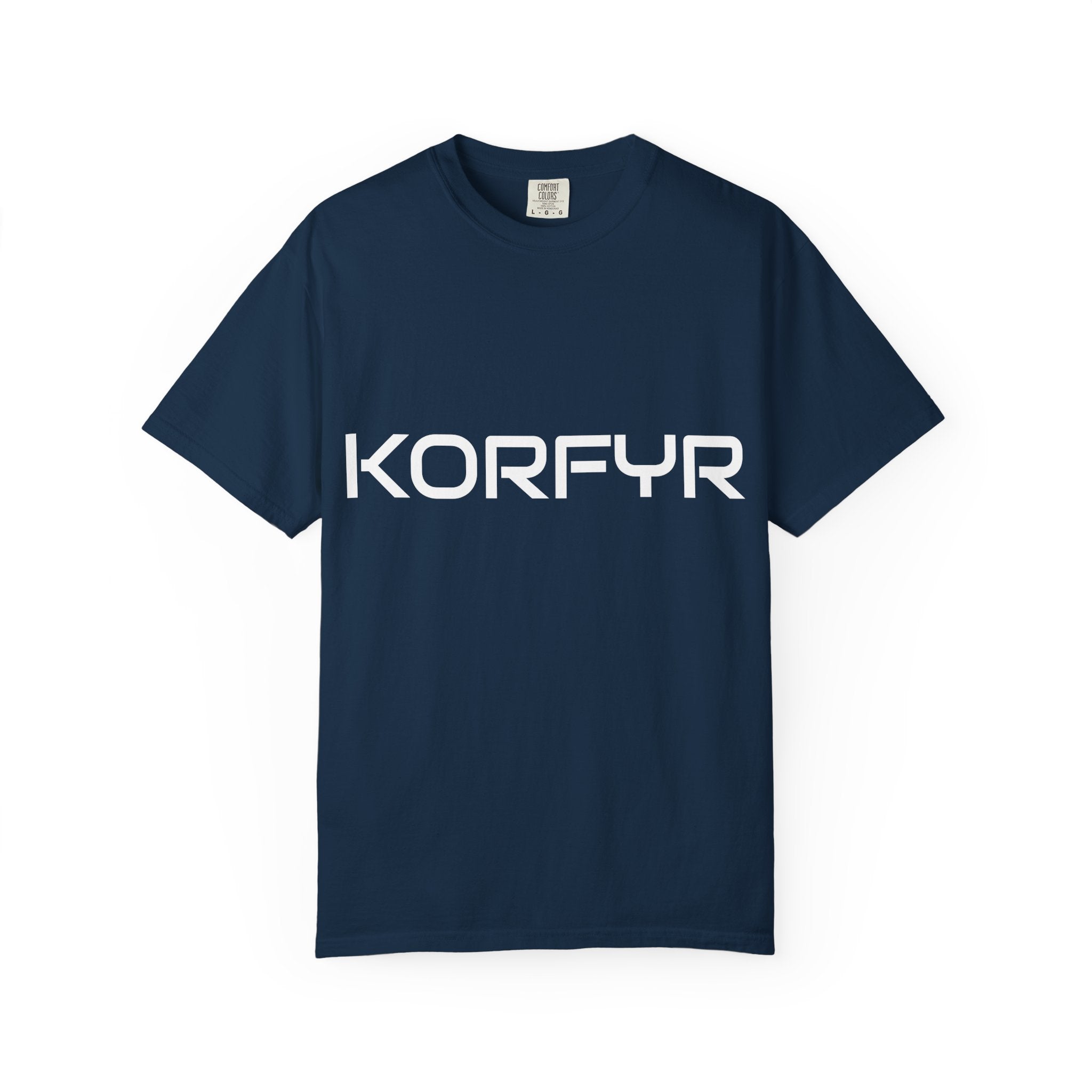 Stylish KORFYR Garment-Dyed T-Shirt, Casual Wear, Streetwear, Gift Idea, Unique Fashion Statement