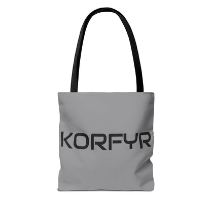 KORFYR Modern Typography Tote Bag, Chic Eco-Friendly Bag, Stylish Everyday Tote, Gift for Her, Fashion Statement Carryall