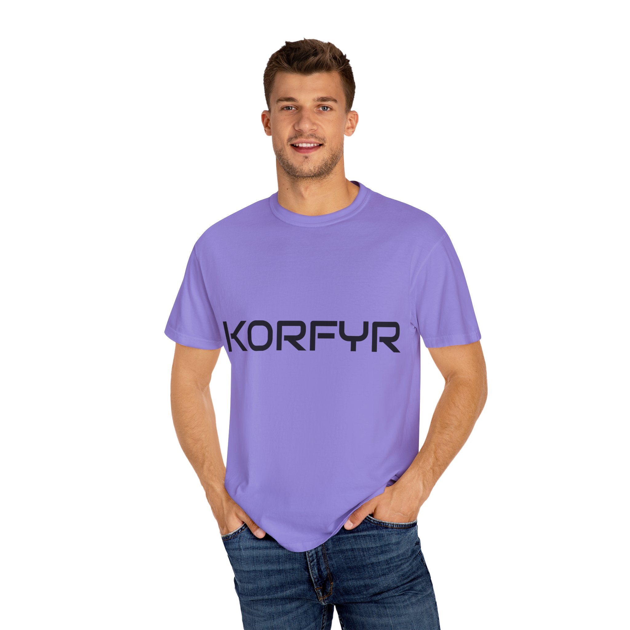 KORFYR Unisex Garment-Dyed T-shirt | Minimalist Fashion Tee, Casual Style, Perfect Gift, Everyday Wear, Trendy Apparel