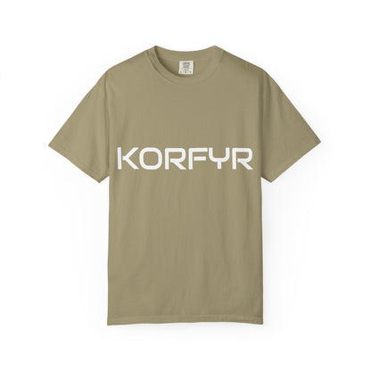 Stylish KORFYR Garment-Dyed T-Shirt, Casual Wear, Streetwear, Gift Idea, Unique Fashion Statement