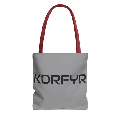 KORFYR Modern Typography Tote Bag, Chic Eco-Friendly Bag, Stylish Everyday Tote, Gift for Her, Fashion Statement Carryall