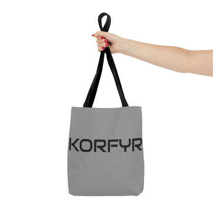 KORFYR Modern Typography Tote Bag, Chic Eco-Friendly Bag, Stylish Everyday Tote, Gift for Her, Fashion Statement Carryall