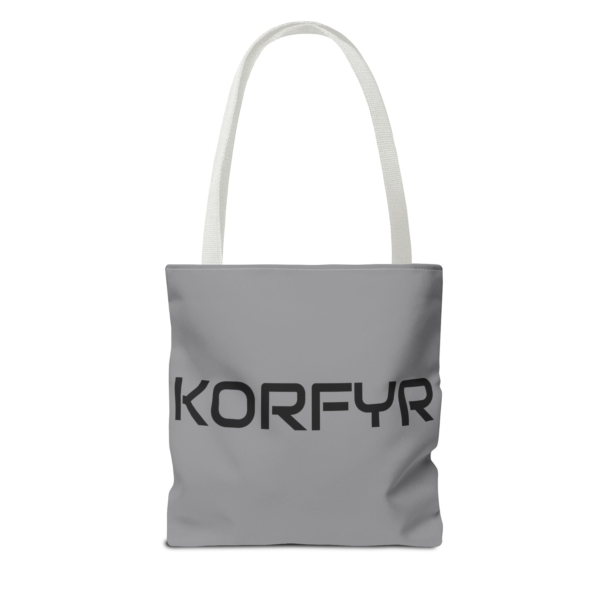 KORFYR Modern Typography Tote Bag, Chic Eco-Friendly Bag, Stylish Everyday Tote, Gift for Her, Fashion Statement Carryall