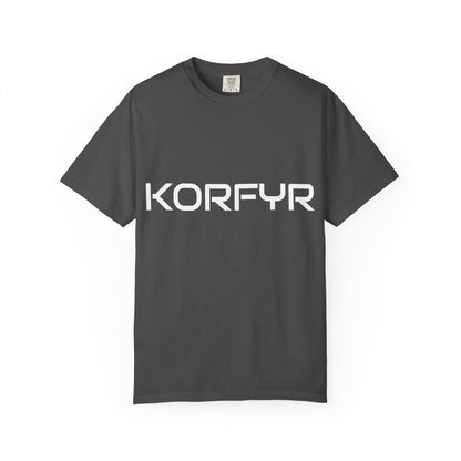 Stylish KORFYR Garment-Dyed T-Shirt, Casual Wear, Streetwear, Gift Idea, Unique Fashion Statement