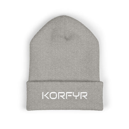KORFYR Classic Cuffed Beanie - Cozy Embroidered Hat for Winter, Fashion Accessory, Streetwear Style, Gift for Him/Her, Casual Headwear