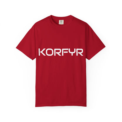 Stylish KORFYR Garment-Dyed T-Shirt, Casual Wear, Streetwear, Gift Idea, Unique Fashion Statement