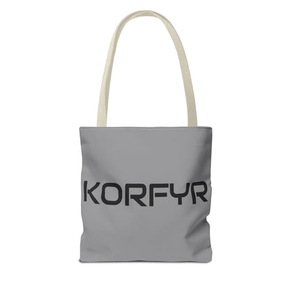 KORFYR Modern Typography Tote Bag, Chic Eco-Friendly Bag, Stylish Everyday Tote, Gift for Her, Fashion Statement Carryall