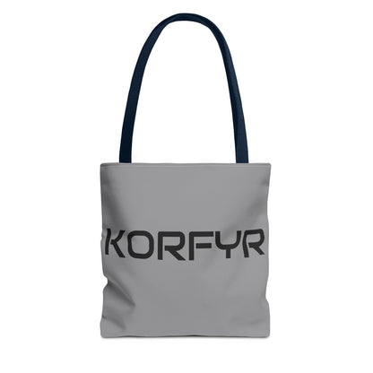 KORFYR Modern Typography Tote Bag, Chic Eco-Friendly Bag, Stylish Everyday Tote, Gift for Her, Fashion Statement Carryall
