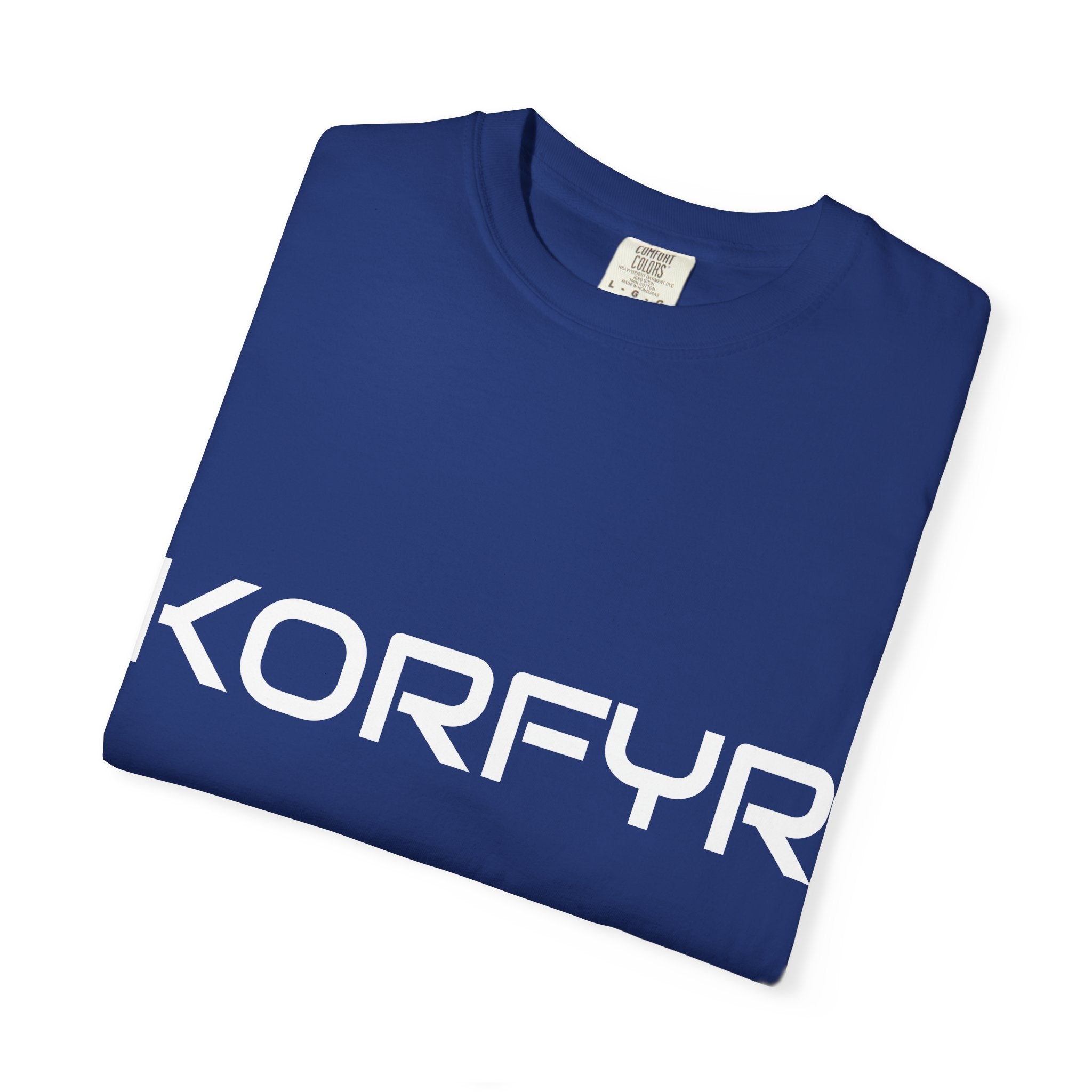 Stylish KORFYR Garment-Dyed T-Shirt, Casual Wear, Streetwear, Gift Idea, Unique Fashion Statement