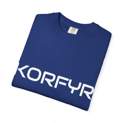 Stylish KORFYR Garment-Dyed T-Shirt, Casual Wear, Streetwear, Gift Idea, Unique Fashion Statement