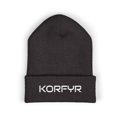 KORFYR Classic Cuffed Beanie - Cozy Embroidered Hat for Winter, Fashion Accessory, Streetwear Style, Gift for Him/Her, Casual Headwear