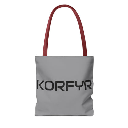 KORFYR Modern Typography Tote Bag, Chic Eco-Friendly Bag, Stylish Everyday Tote, Gift for Her, Fashion Statement Carryall