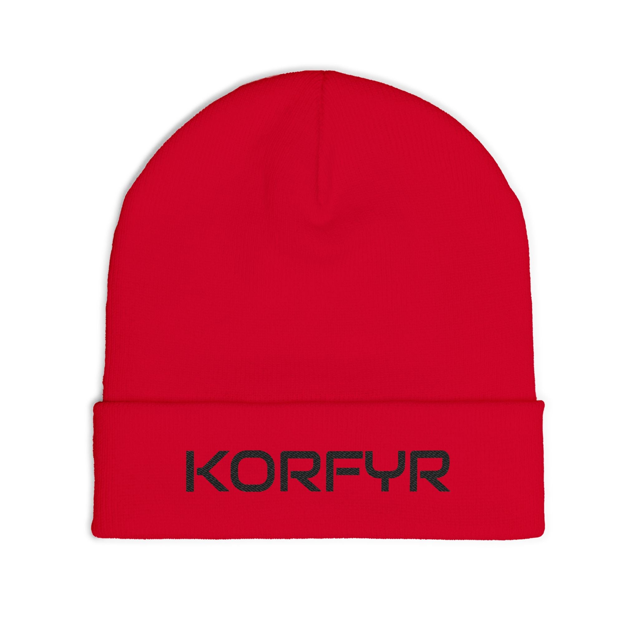 KORFYR Stylish Embroidered Knit Beanie, Custom Winter Hat, Cozy Beanie for Him/Her, Perfect for Gifts, Fashion-Forward Accessories
