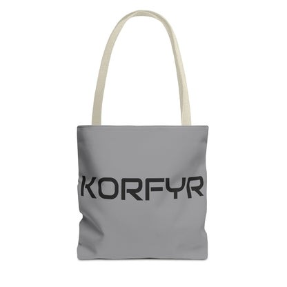 KORFYR Modern Typography Tote Bag, Chic Eco-Friendly Bag, Stylish Everyday Tote, Gift for Her, Fashion Statement Carryall