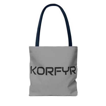 KORFYR Modern Typography Tote Bag, Chic Eco-Friendly Bag, Stylish Everyday Tote, Gift for Her, Fashion Statement Carryall