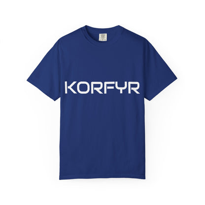 Stylish KORFYR Garment-Dyed T-Shirt, Casual Wear, Streetwear, Gift Idea, Unique Fashion Statement