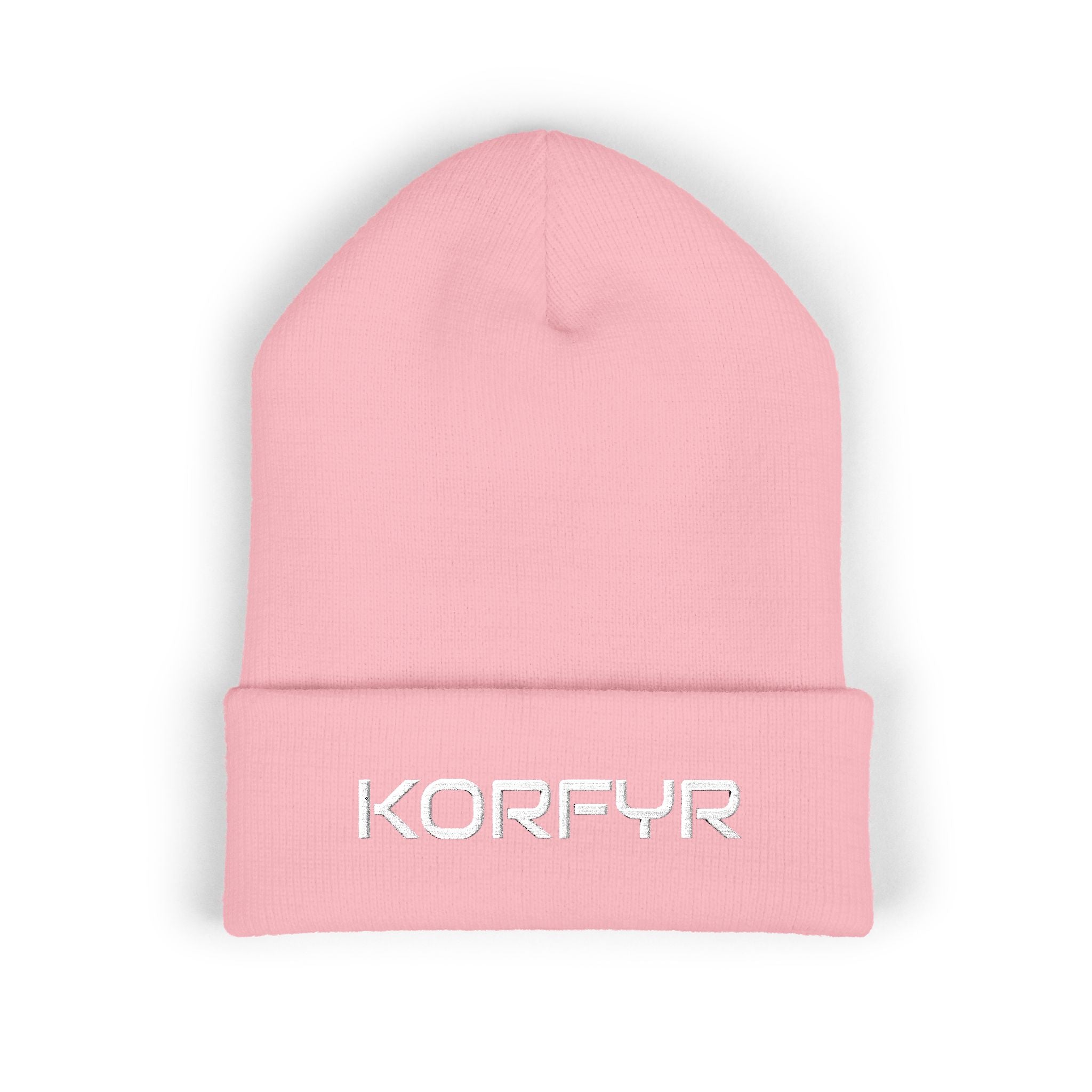 KORFYR Classic Cuffed Beanie - Cozy Embroidered Hat for Winter, Fashion Accessory, Streetwear Style, Gift for Him/Her, Casual Headwear