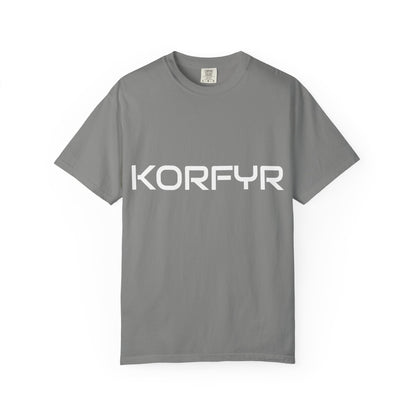 Stylish KORFYR Garment-Dyed T-Shirt, Casual Wear, Streetwear, Gift Idea, Unique Fashion Statement