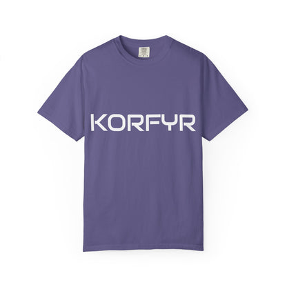 Stylish KORFYR Garment-Dyed T-Shirt, Casual Wear, Streetwear, Gift Idea, Unique Fashion Statement