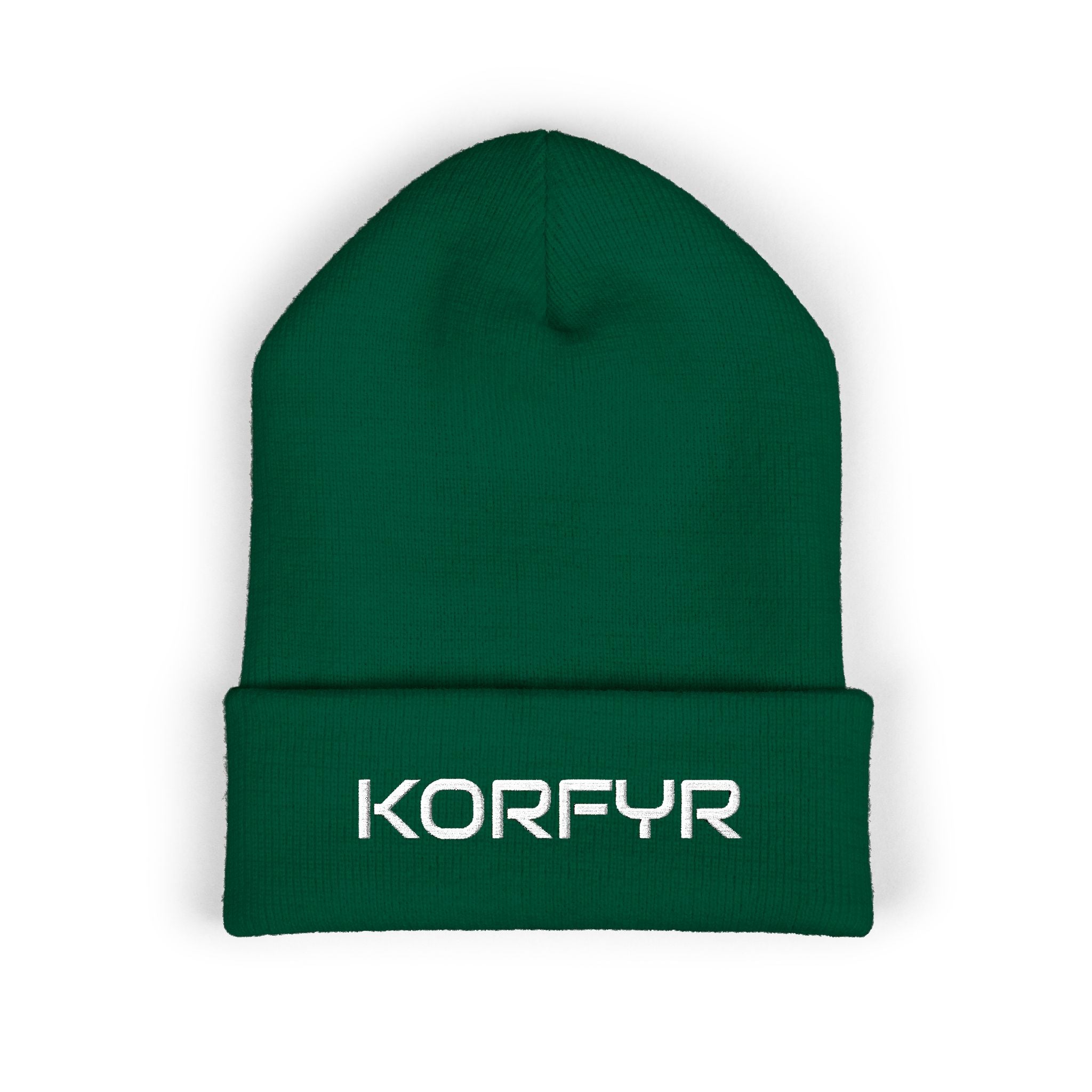 KORFYR Classic Cuffed Beanie - Cozy Embroidered Hat for Winter, Fashion Accessory, Streetwear Style, Gift for Him/Her, Casual Headwear