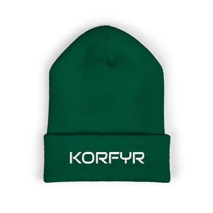 KORFYR Classic Cuffed Beanie - Cozy Embroidered Hat for Winter, Fashion Accessory, Streetwear Style, Gift for Him/Her, Casual Headwear