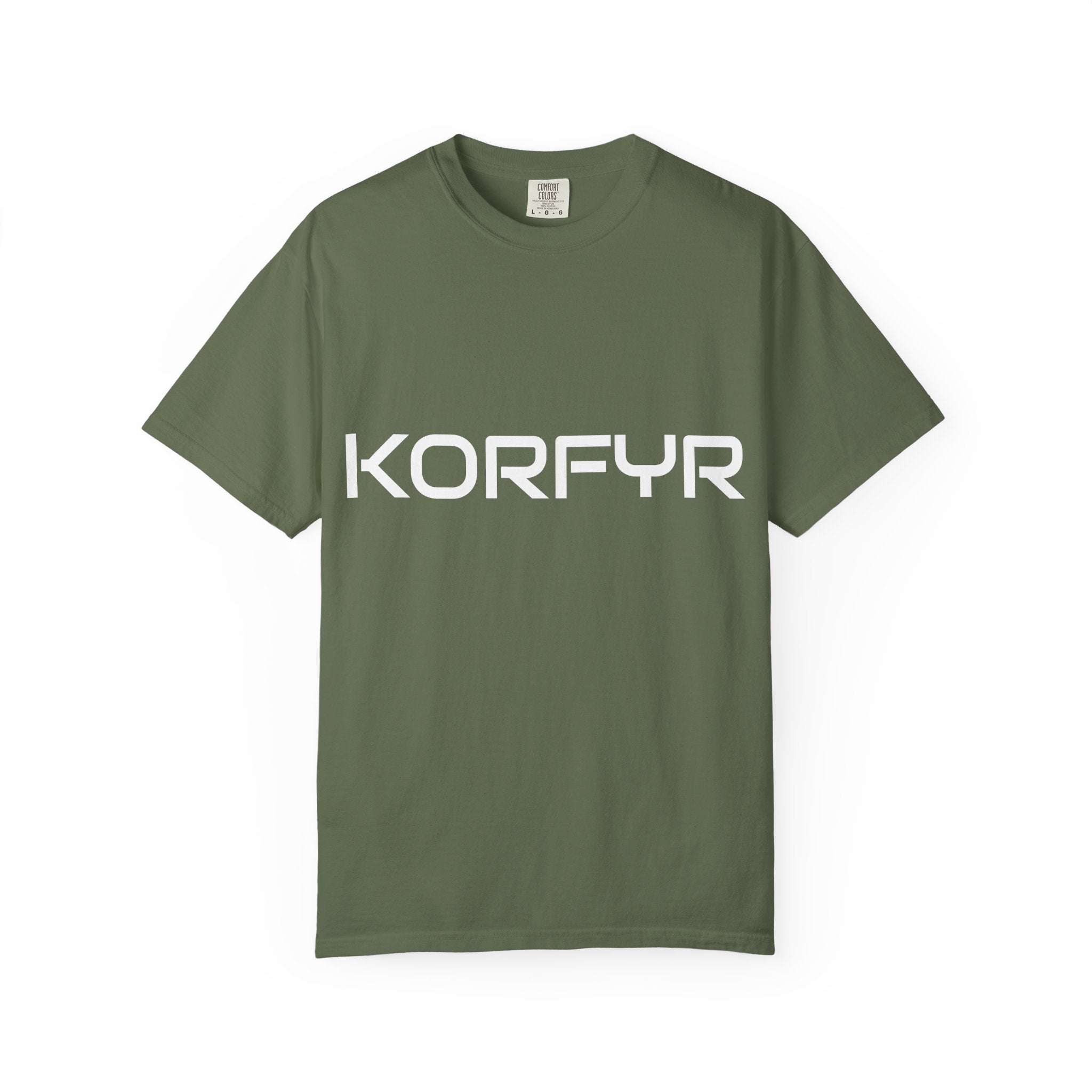 Stylish KORFYR Garment-Dyed T-Shirt, Casual Wear, Streetwear, Gift Idea, Unique Fashion Statement