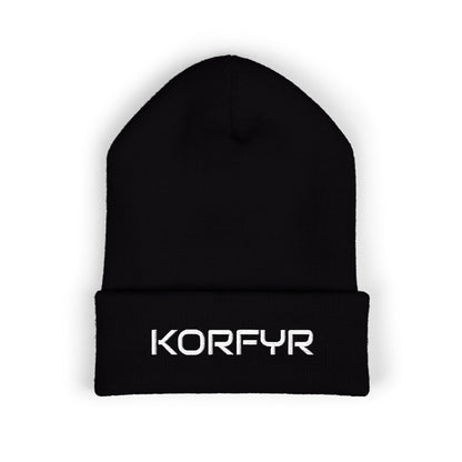 KORFYR Classic Cuffed Beanie - Cozy Embroidered Hat for Winter, Fashion Accessory, Streetwear Style, Gift for Him/Her, Casual Headwear