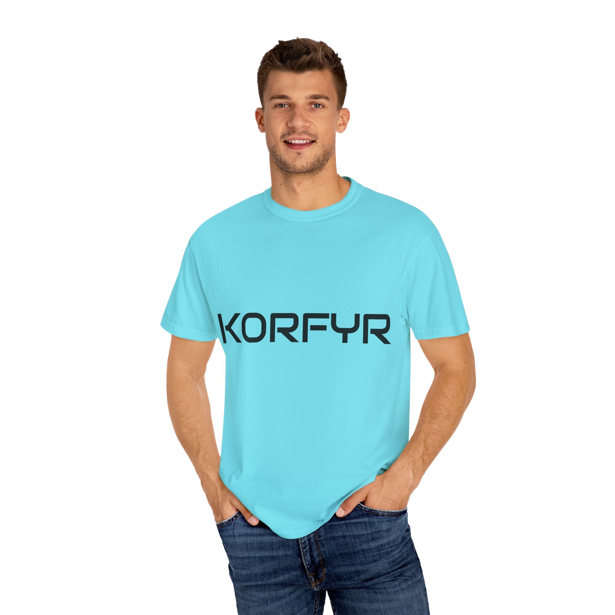 KORFYR Unisex Garment-Dyed T-shirt | Minimalist Fashion Tee, Casual Style, Perfect Gift, Everyday Wear, Trendy Apparel