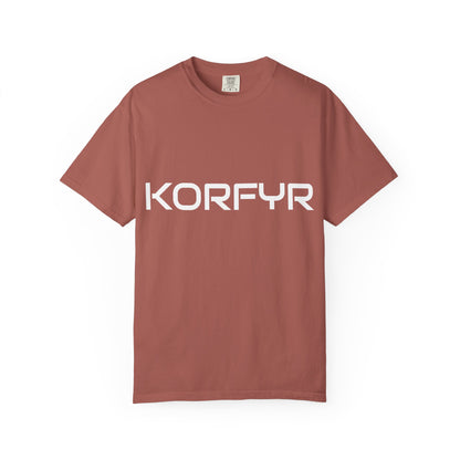 Stylish KORFYR Garment-Dyed T-Shirt, Casual Wear, Streetwear, Gift Idea, Unique Fashion Statement