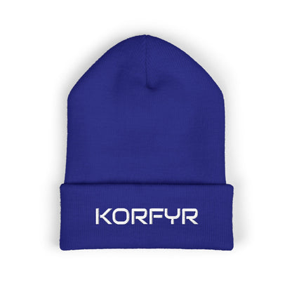 KORFYR Classic Cuffed Beanie - Cozy Embroidered Hat for Winter, Fashion Accessory, Streetwear Style, Gift for Him/Her, Casual Headwear