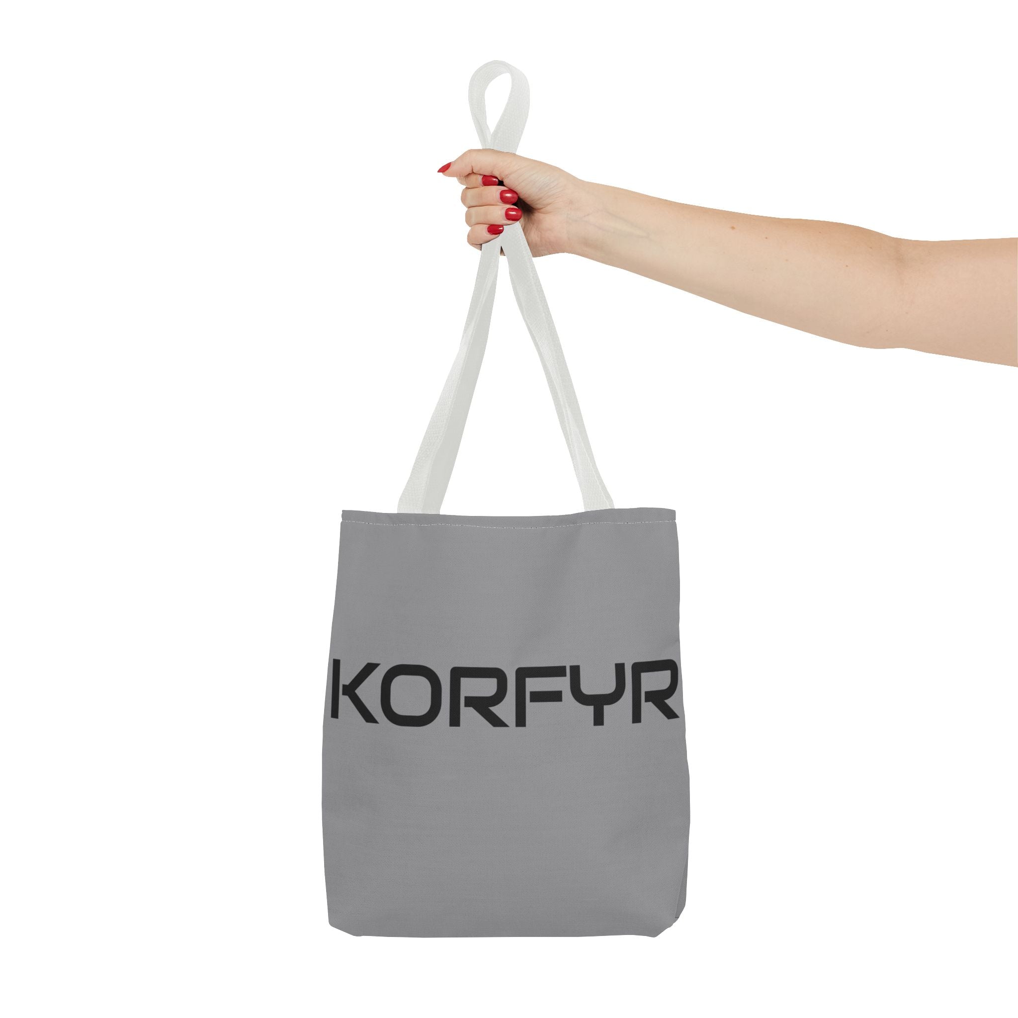 KORFYR Modern Typography Tote Bag, Chic Eco-Friendly Bag, Stylish Everyday Tote, Gift for Her, Fashion Statement Carryall